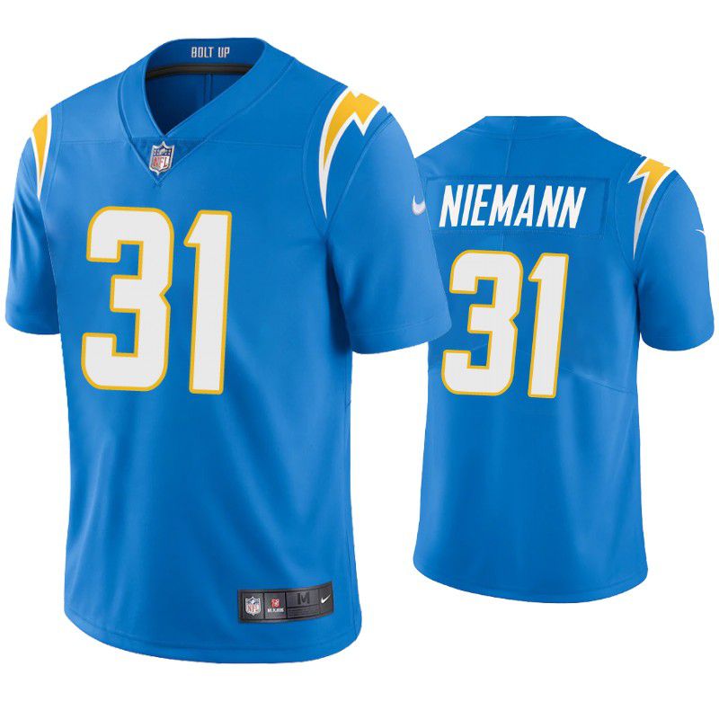 Men Los Angeles Chargers 31 Nick Niemann Nike Powder Blue Limited NFL Jersey